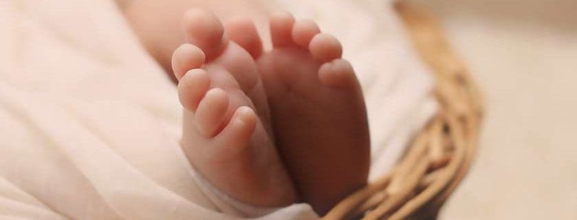 Baby's Feet and Prayers for Healthy Pregnancy