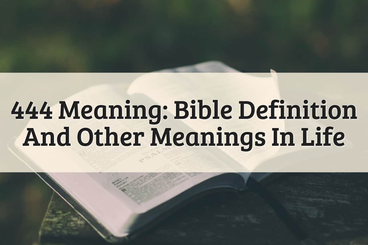 Featured Image - 444 Meaning Bible