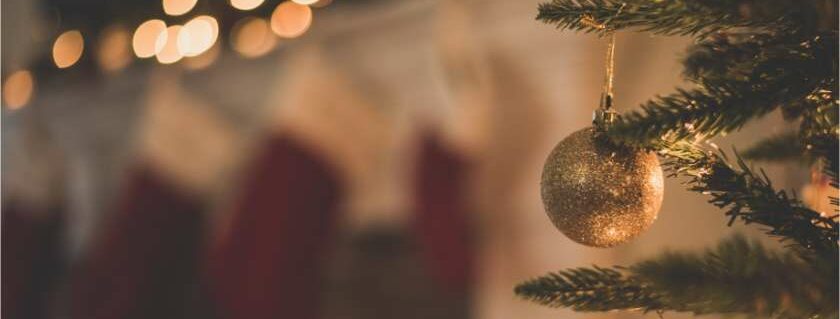 christmas ball on christmas tree and christmas meaning in bible