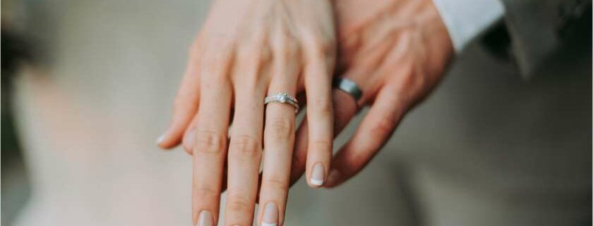 man and woman hands with wedding rings and marriage meaning in the bible