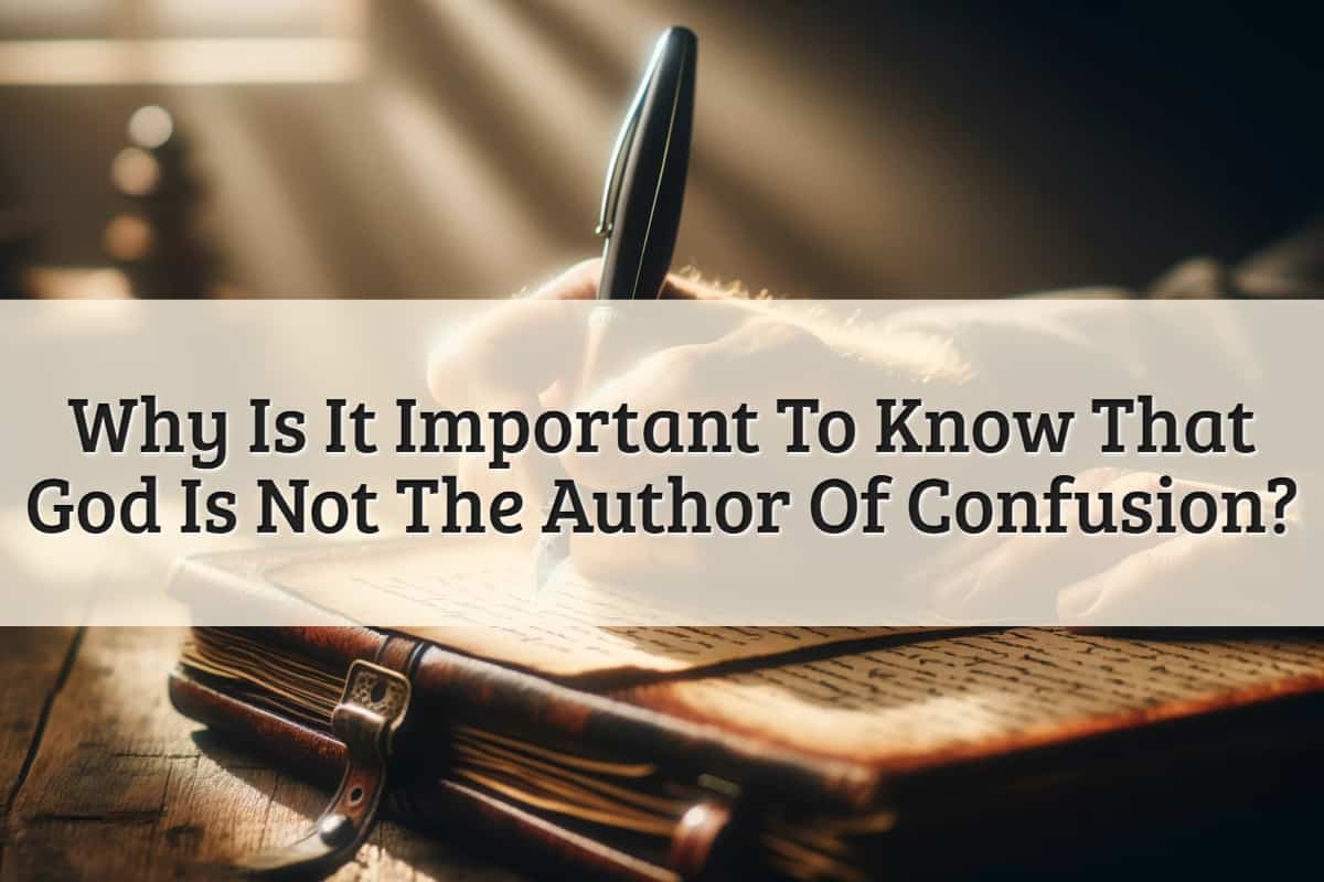Featured Image - God Is Not The Author Of Confusion
