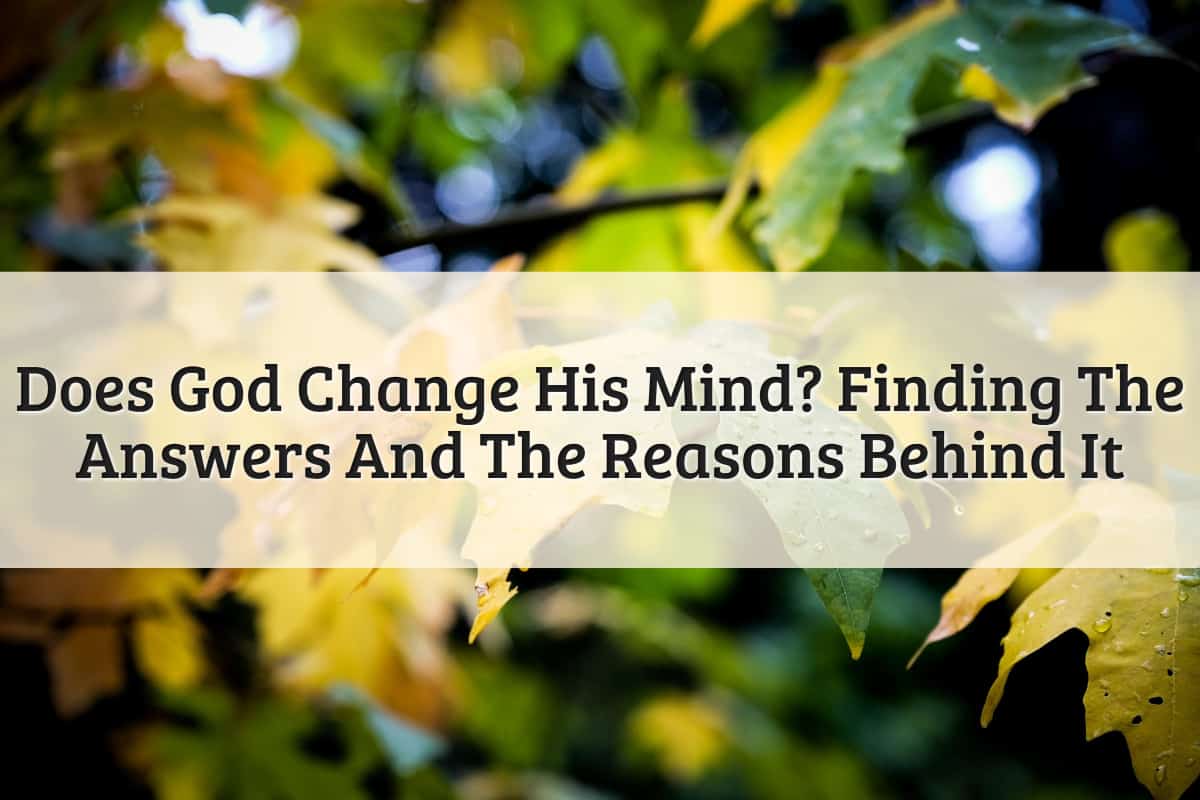 Featured Image - Does God Change His Mind