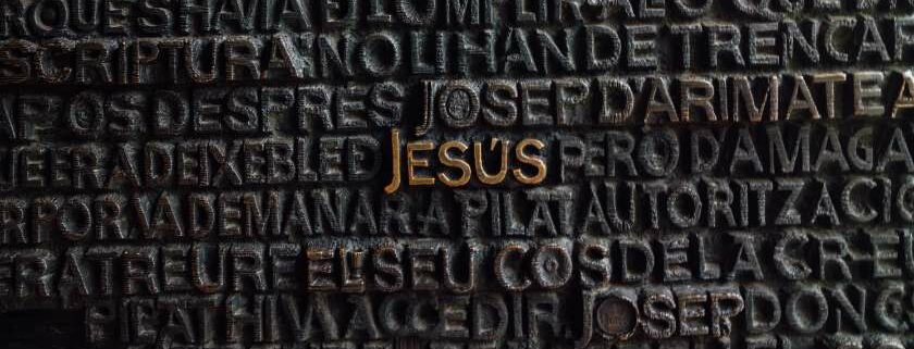 jesus in gold text