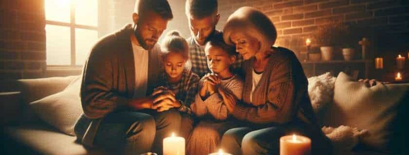 a family united in prayer