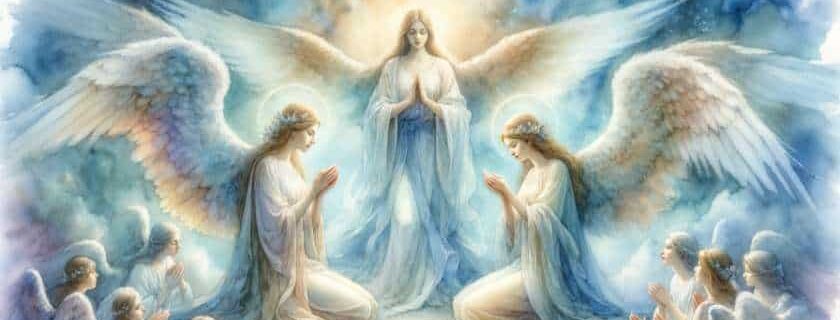 angels serving as intermediaries offering our prayers to Him