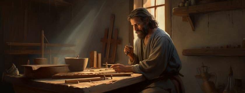 man doing carpentry in the sunlight and was jesus a carpenter