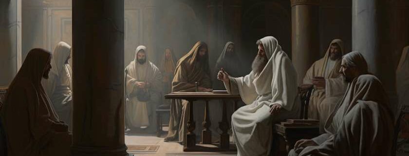 Jesus talking with scholars in a temple and characteristics of jesus
