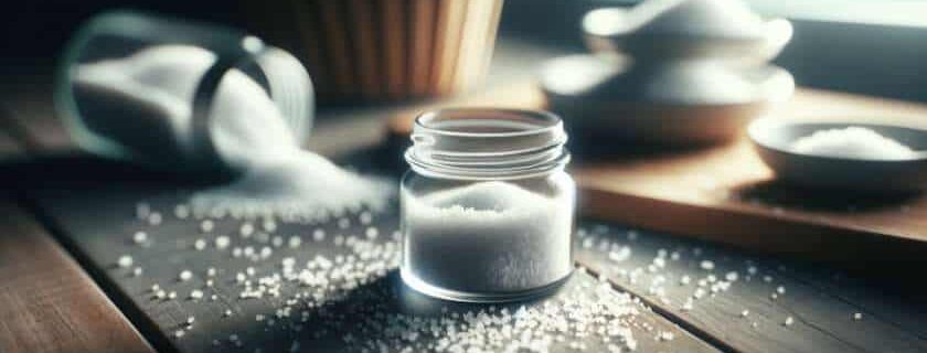 salt scattered on a table
