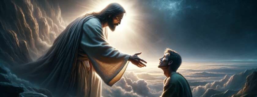 jesus reaching out to a person and sin separates us from god