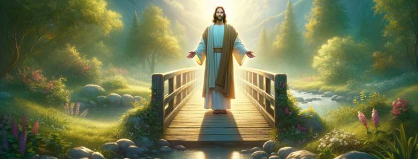 jesus standing on a bridge and sin separates us from god