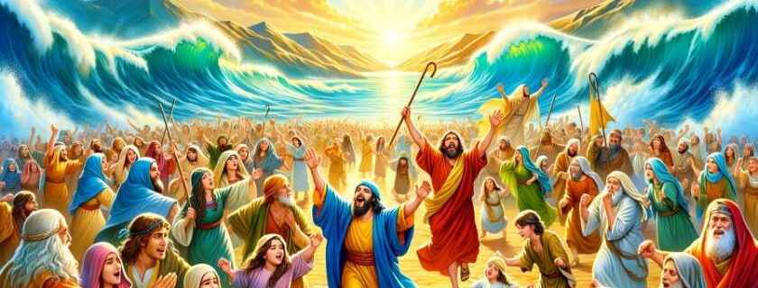 people rejoicing between the parting of the sea and passover meaning in the bible